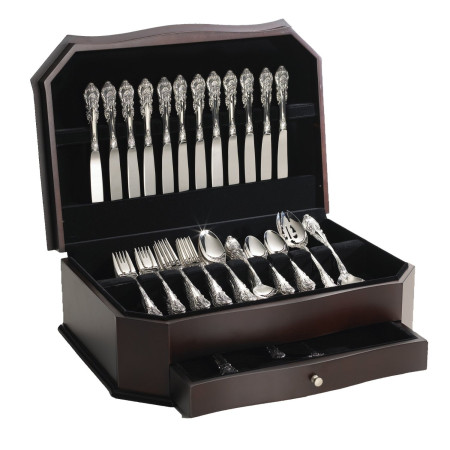 Wallace Bow Front 160-pc Silverware Chest