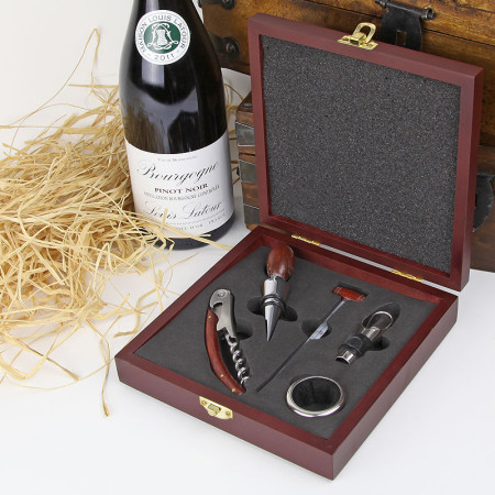 Wineophile Wood Wine Kit w/ 5 Tools