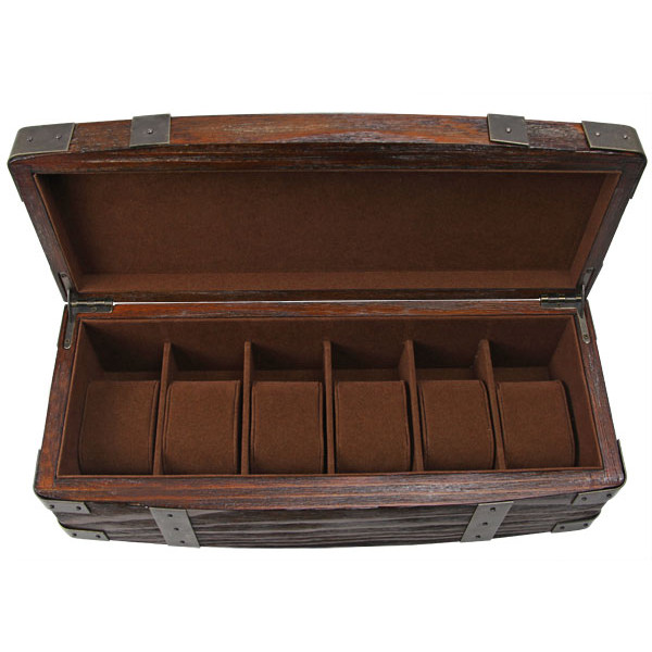 6.3 Natural Wood Glass Relic Case Incense Storage Box Christian