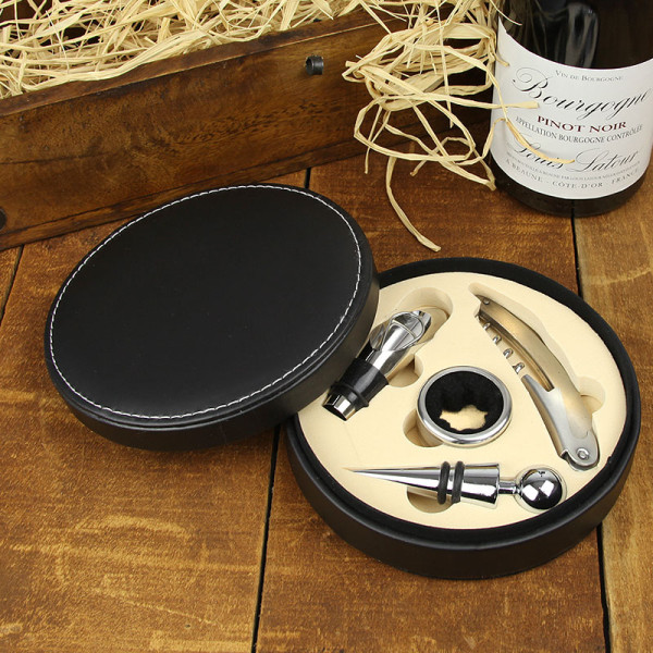 Hobart 2-Bottle Wine Case & Tools