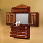 Savannah Wall-Mount Jewelry Armoire-Cherry